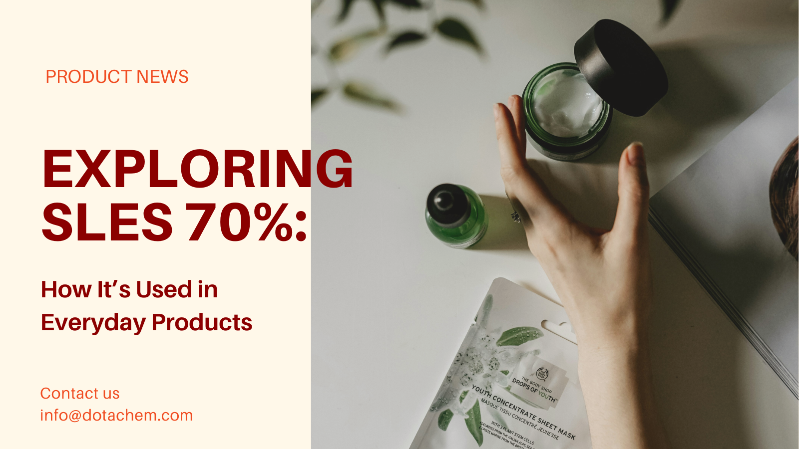 ຂຸດຄົ້ນ sles 70%: ມັນແມ່ນຫຍັງແລະມັນໃຊ້ໃນຜະລິດຕະພັນປະຈໍາວັນ